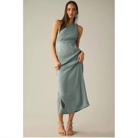 Favorite Daughter Dresses & Skirts - NWT Favorite Daughter | Blue The Singles Table Polka Dot One Shoulder Dress, 2